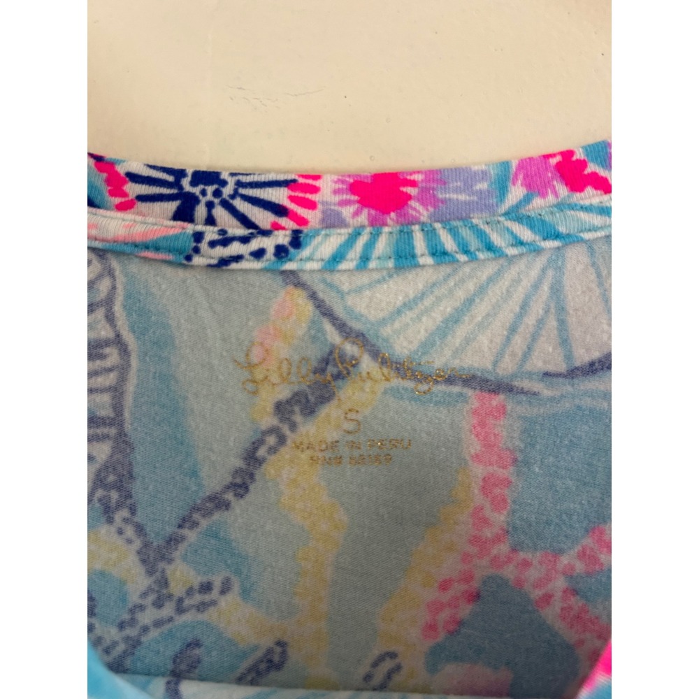 Lilly Pulitzer Finn Top in Light Blue sz S - Picture 3 of 4